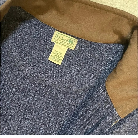 LL Bean Waterfowl Full-Zip Sweater Vest Mens XXL Navy Blue Merino Lambs Wool EUC - Picture 8 of 10